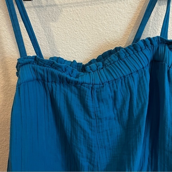 Sundry spag strap jumpsuit blue size 1 made with organic cotton wide leg - Picture 7 of 14